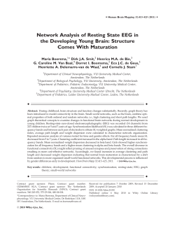 Network analysis of resting state EEG in the developing young brain