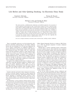 Life Before and After Quitting Smoking: An Electronic Diary Study