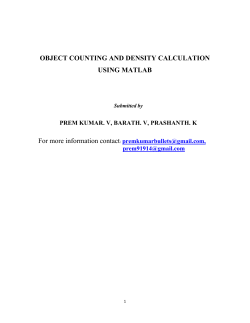 object counting and density calculation