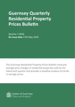 Guernsey Quarterly Residential Property Prices Bulletin