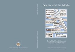Science and the Media - American Academy of Arts and Sciences