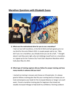 Marathon Questions with Elizabeth Evans