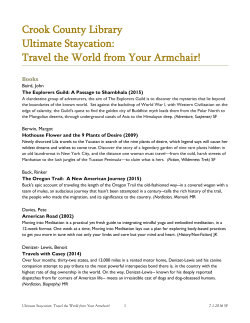 Crook County Library Ultimate Staycation: Travel the World from