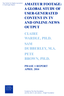 Amateur Footage: A Global Study of User