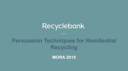 Persuasion Techniques for Residential Recycling
