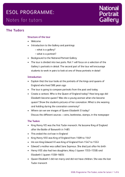npg tudor esol notes - National Portrait Gallery