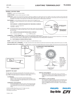 LIGHTING TERMINOLOGY TI