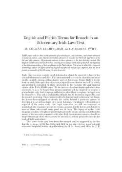 English and Pictish Terms for Brooch in an 8th-century Irish Law-Text