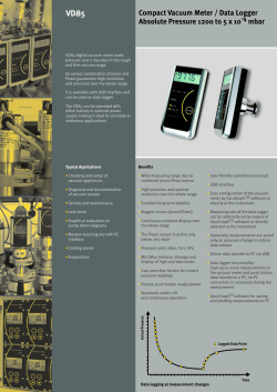 Compact Vacuum Meter / Data Logger Absolute Pressure 1200 to 5