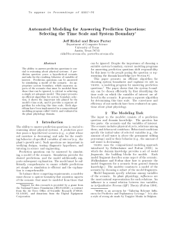 Automated Modeling for Answering Prediction Questions: Selecting