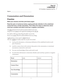 Connotation and Denotation - Macmillan/McGraw-Hill