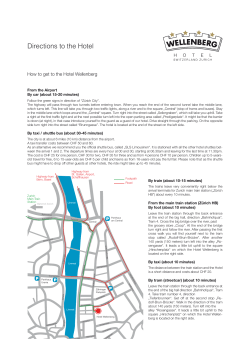 Directions to the Hotel