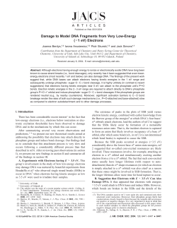 Damage to Model DNA Fragments from Very Low