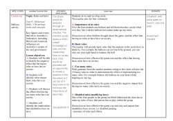 Lesson one Balloon activity Topic: Rules and laws Year 6 / Historical