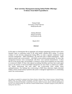 Real Activities Management during Initial Public Offerings: Evidence