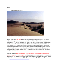 Desert What is the desert biome?