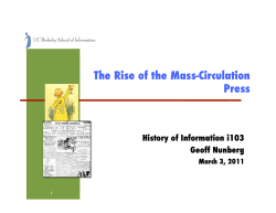 The Rise of the Mass-Circulation Press