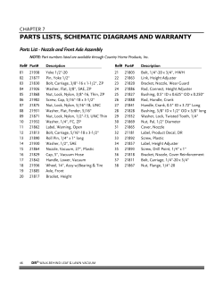 parts lists, schematic diagrams and warranty