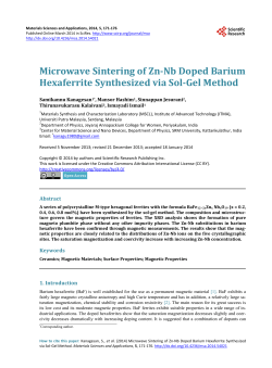 Microwave Sintering of Zn-Nb Doped Barium Hexaferrite