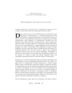 Nayar- Book Profile: Transmitting Culture