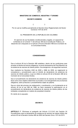 MINISTERIO DE COMERCIO, INDUSTRIA Y TURISMO