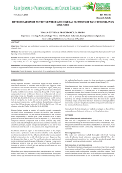 determination of nutritive value and mineral elements of ficus