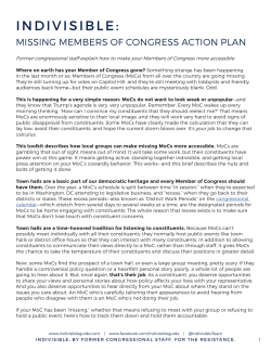 Missing Members of Congress Action Plan