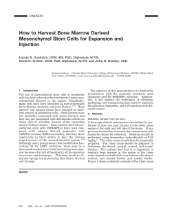 How to Harvest Bone Marrow Derived Mesenchymal Stem
