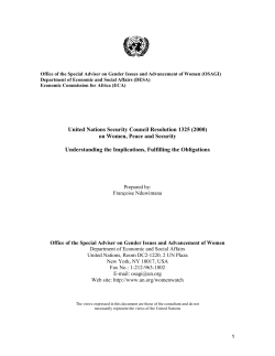 United Nations Security Council Resolution 1325 (2000)
