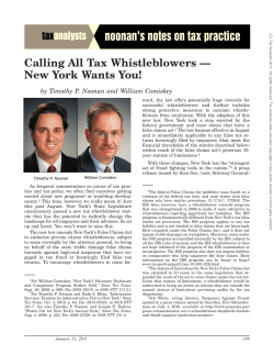 Calling All Tax Whistleblowers — New York Wants You!