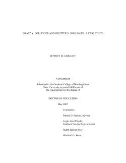 gratz v. bollinger and grutter v. bollinger: a case study