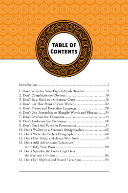 Table of Contents