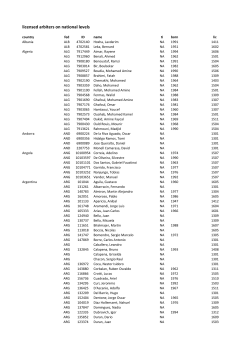 licensed arbiters on national levels