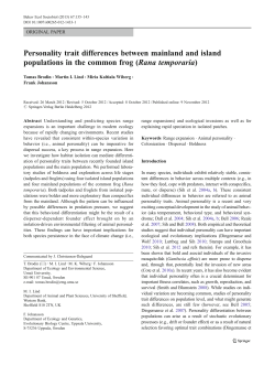 Personality trait differences between mainland and island