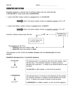 ggg Scientific Notation 4 pages