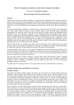 Effects of interplanetary disturbances on the Earth`s atmosphere and