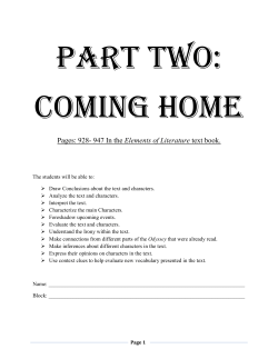 Part Two Odyssey Packet