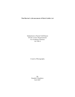 Tim Burton`s Advancement of Dark Gothic Art