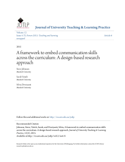 A framework to embed communication skills