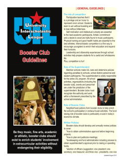 Booster Club Guidelines