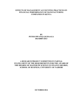 effects of management accounting
