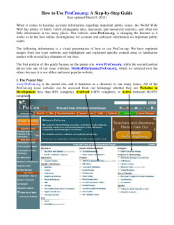 How to Use ProCon.org: A Step-by