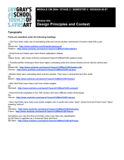 Technical Terminology and Typography Exercise