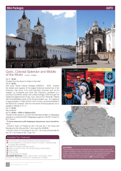 Quito, Colonial Splendor and Middle