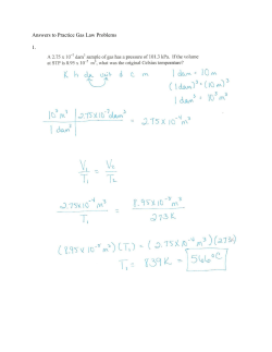 Gas laws Practice Problems