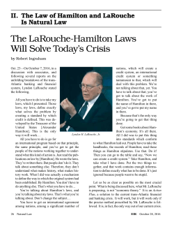 The LaRouche-Hamilton Laws Will Solve Today`s Crisis by Robert
