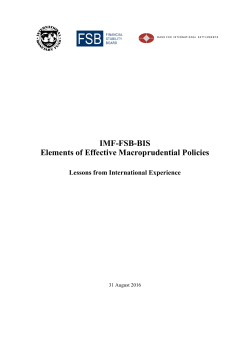 Elements of Effective Macroprudential Policies