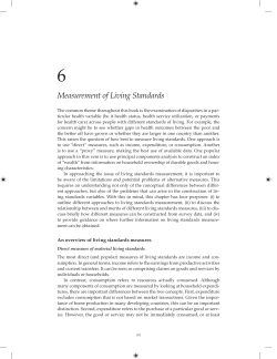 Measurement of Living Standards