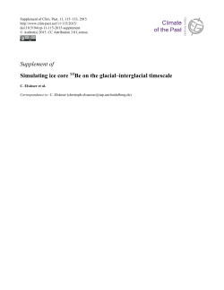 Supplement - Climate of the Past