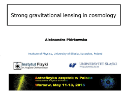 Strong gravitational lensing in cosmology